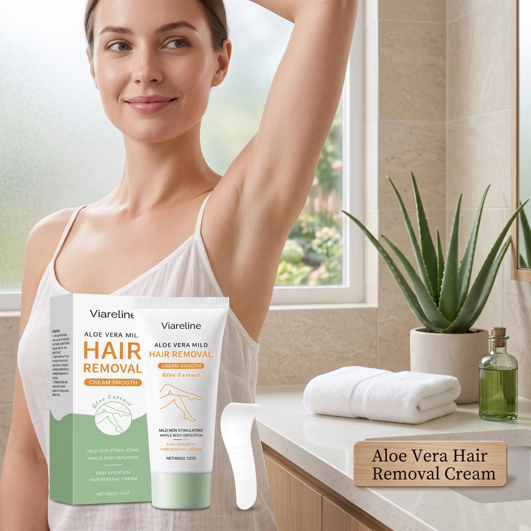 Painless Aloe Vera Hair Removal Cream for Whole Body - 6