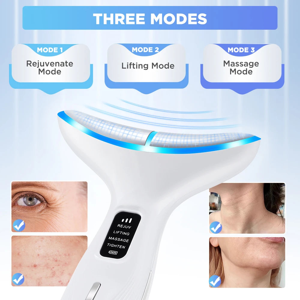 LED Facial and Neck Skin Tightening Beauty Massager - 5