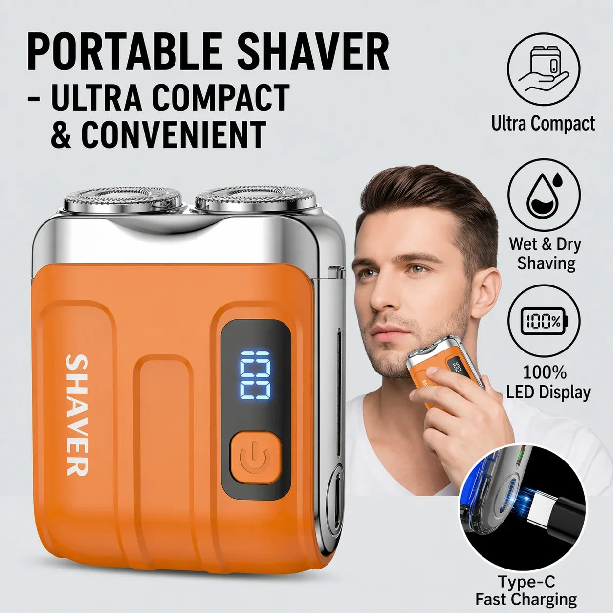 Portable Electric Dual Head Shaver for Men - 1