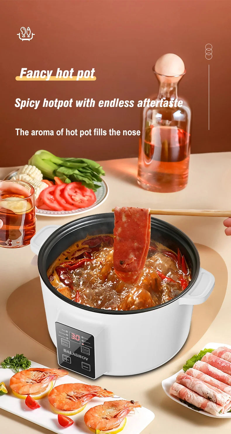 Multifunction 3.5L Non-Stick Electric Hot Pot Cooker