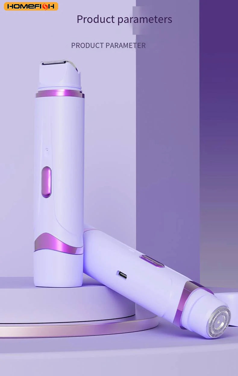 2-in-1 Painless Electric Razor and Hair Remover for Women - 10