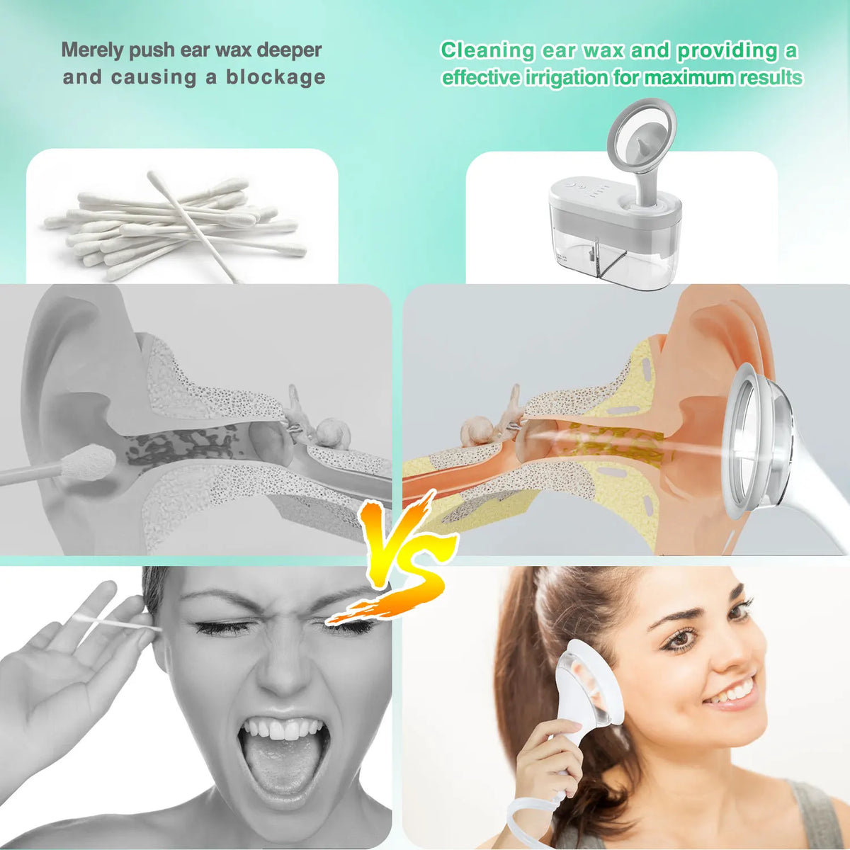 Electric Ear Wax Removal Kit with 4 Pressure Modes