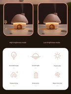 Cute Mushroom House Humidifier with LED Night Light