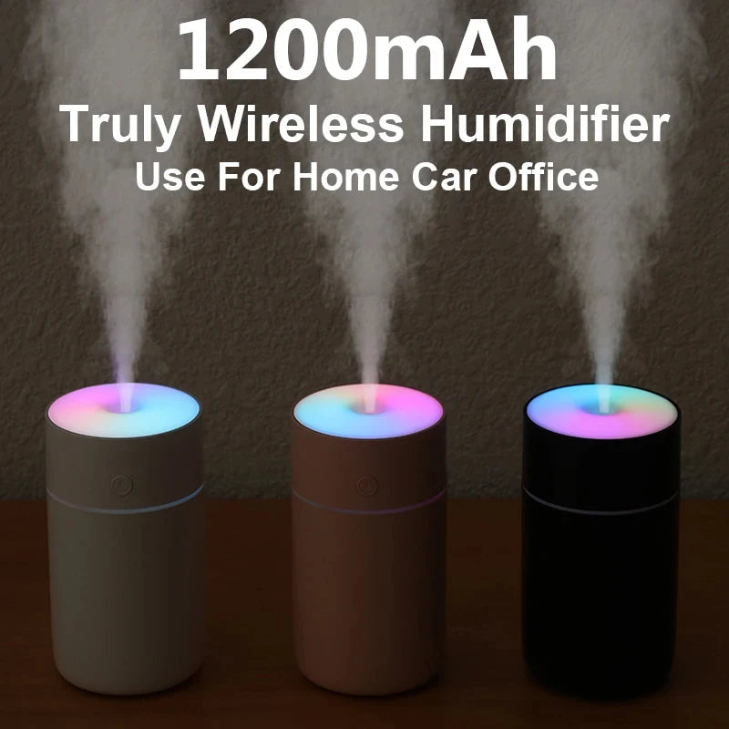 Portable Wireless Mini Air Humidifier and Aroma Diffuser