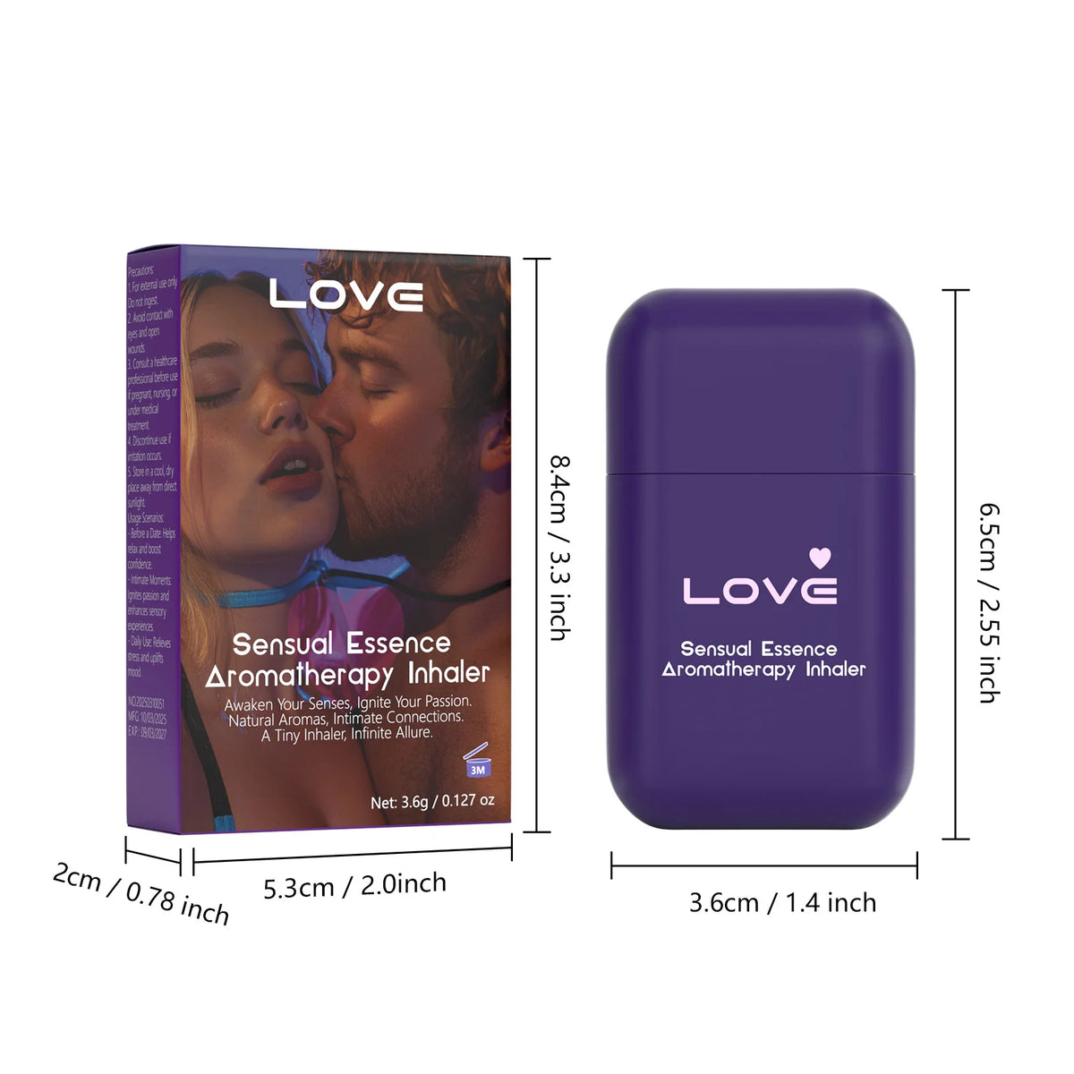Double Hole Aromatherapy Nasal Inhaler for Energy and Focus