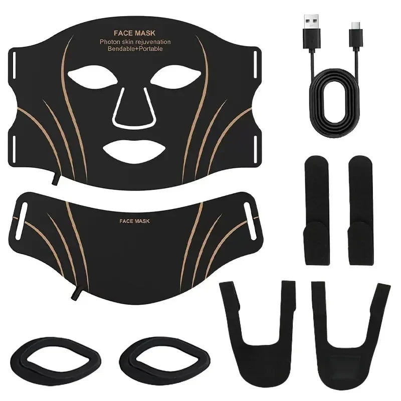 7-Color LED Photon Therapy Face and Neck Mask - 17