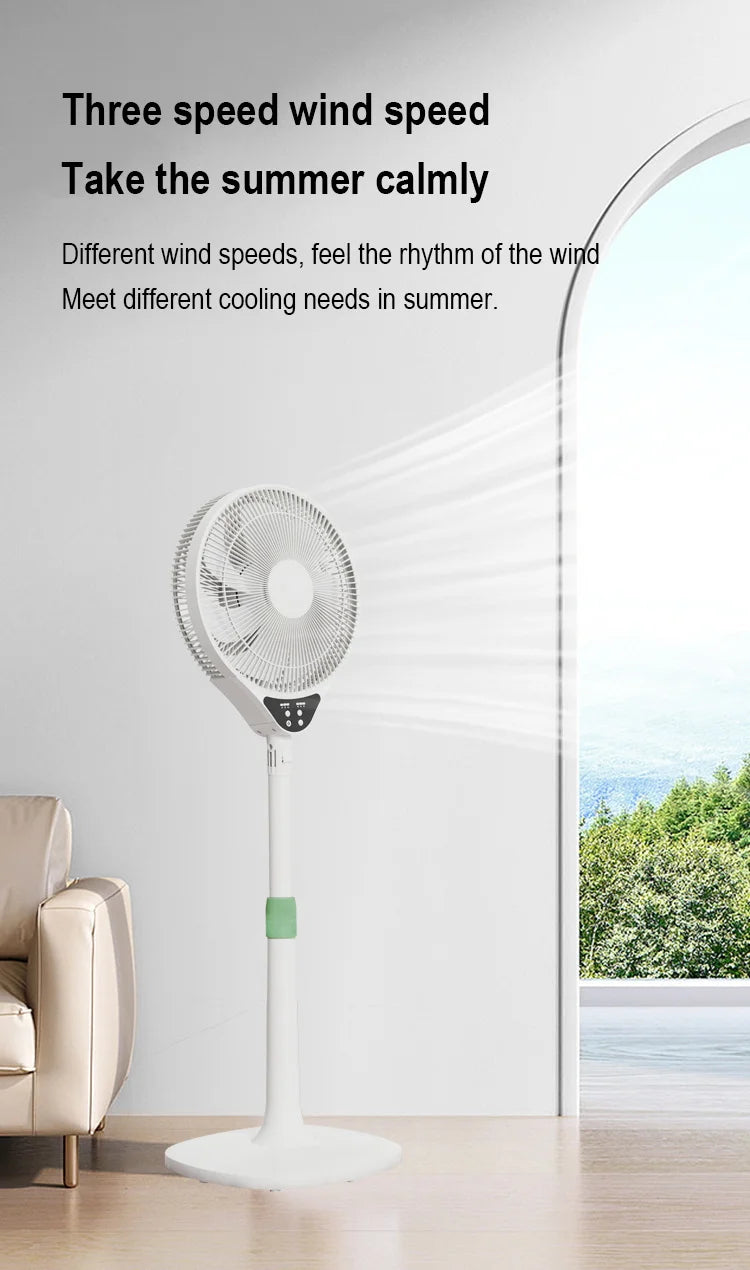 Adjustable Remote Control Stand Floor Fan for Home and Office - 9