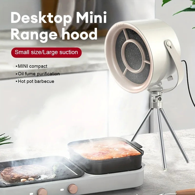 Portable Mini Desktop Range Hood for BBQ and Hot Pot