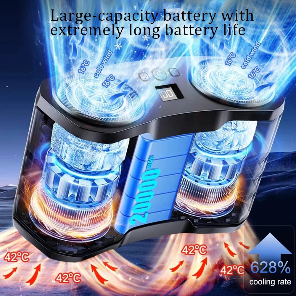 Portable Hands-Free Waist Clip Fan for Outdoor Cooling
