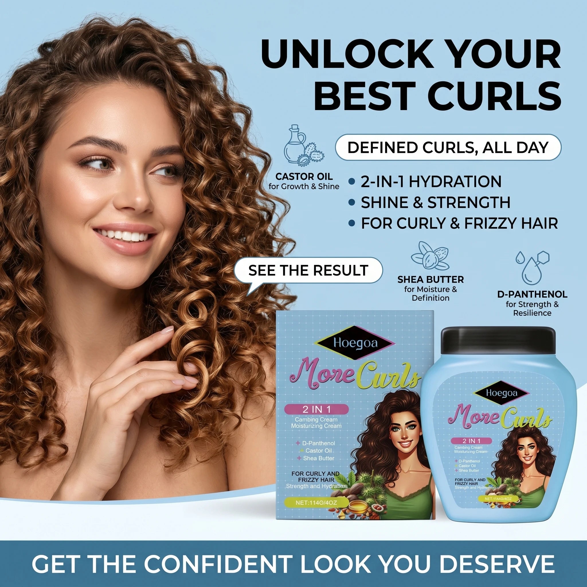Curl Defining and Moisturizing Hair Cream - 8