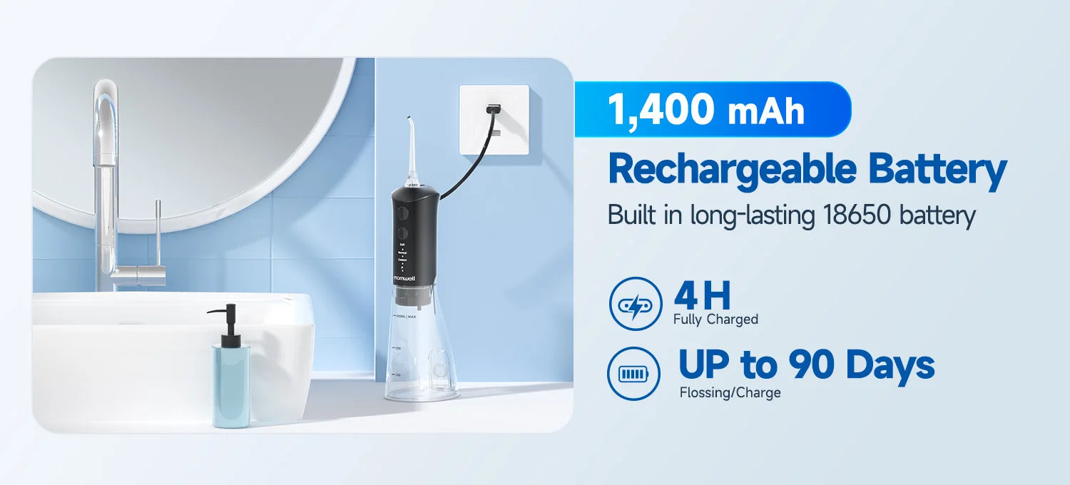 Portable Sonic Toothbrush and Water Flosser Oral Care Set - 8
