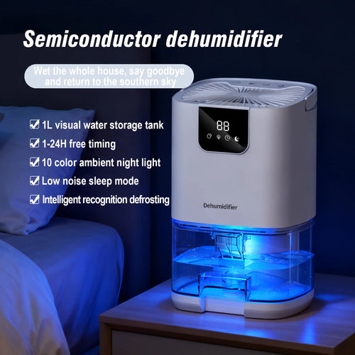 1000ML Portable Smart Dehumidifier for Home and Bedroom