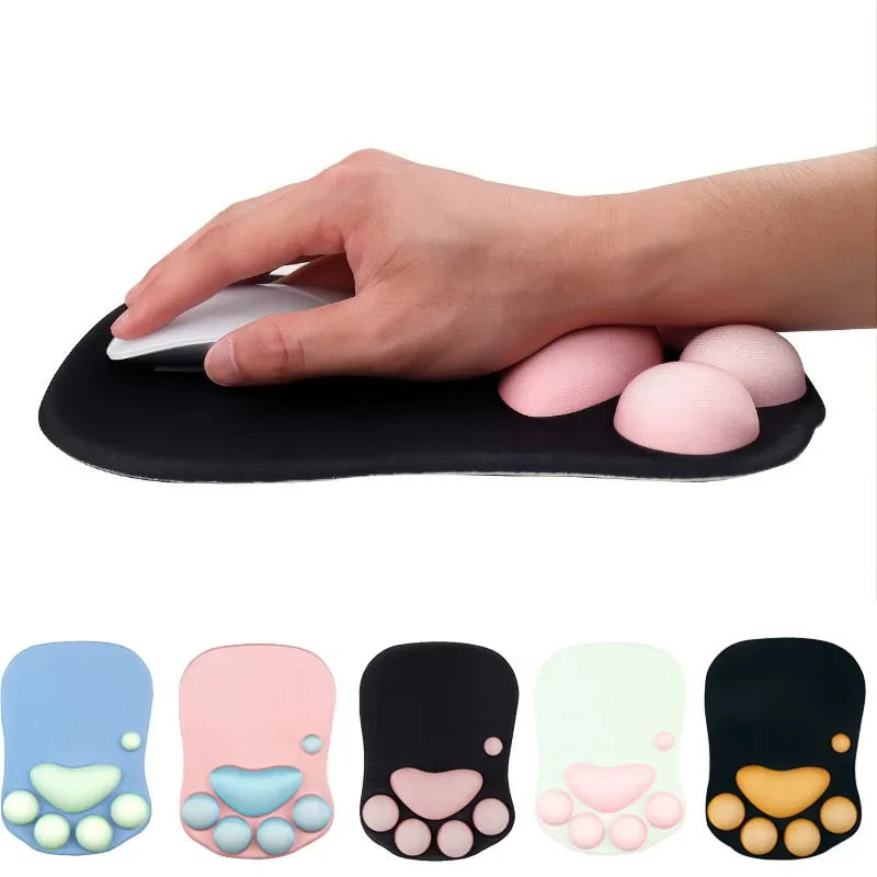 Ergonomic Cat Paw Wrist Rest Mouse Pad