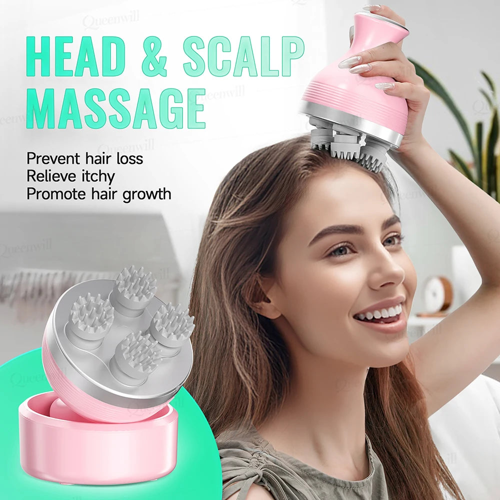 Portable Electric Water Flosser and Scalp Massager Set
