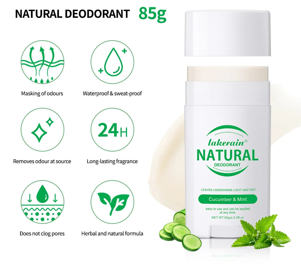 Natural Long-Lasting Solid Deodorant Stick for Freshness