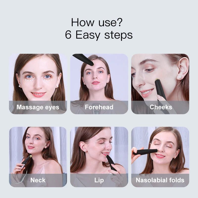 3-in-1 Heated Eye Massager Wand for Dark Circles and Puffiness - 5