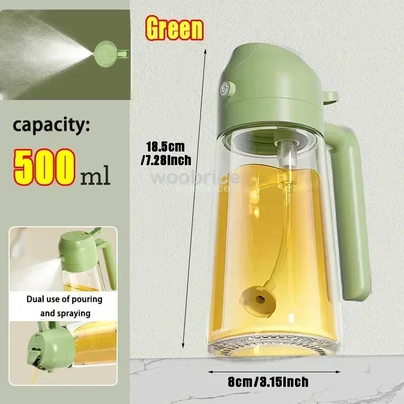 2-in-1 Glass Oil Dispenser and Spray Bottle