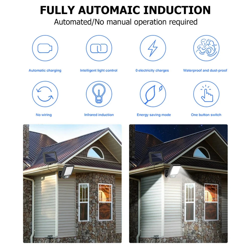 Solar Powered Split Wall Lamp with Motion Sensor