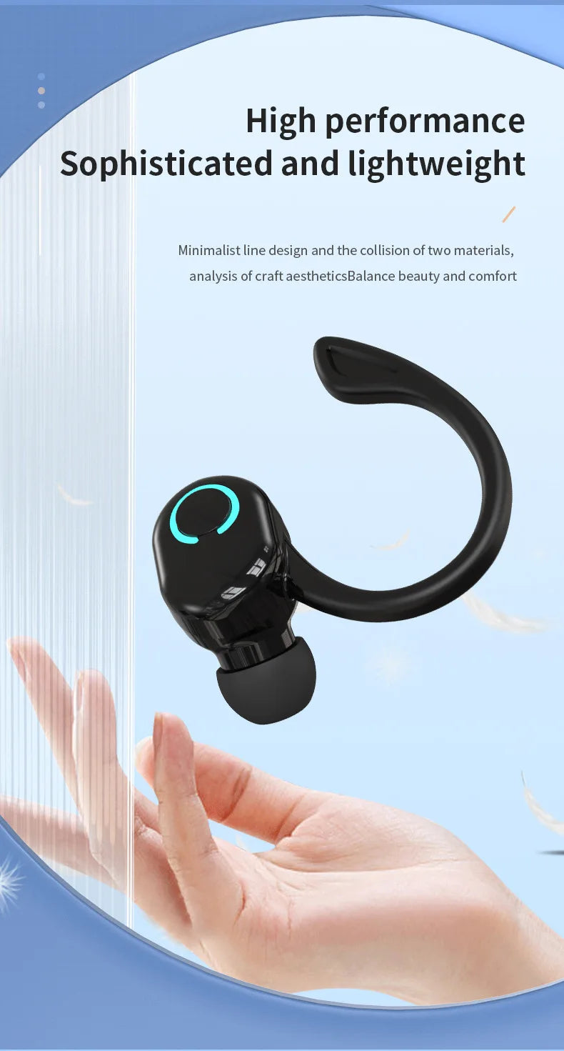 Wireless Ear-Hook Bluetooth Headset for Sports and Business