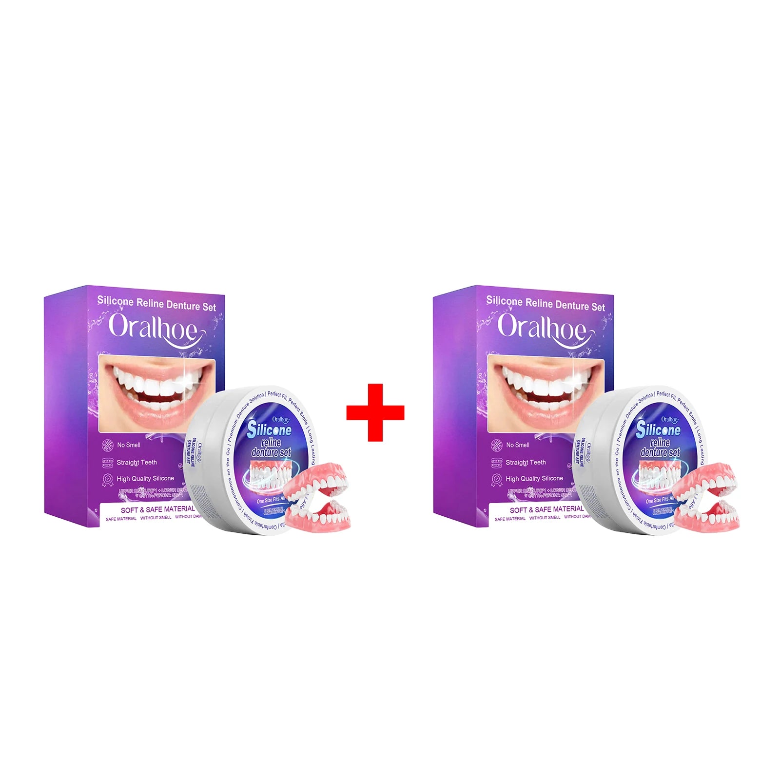 Silicone Reline Denture Set for Natural Smile and Comfortable Fit - 18