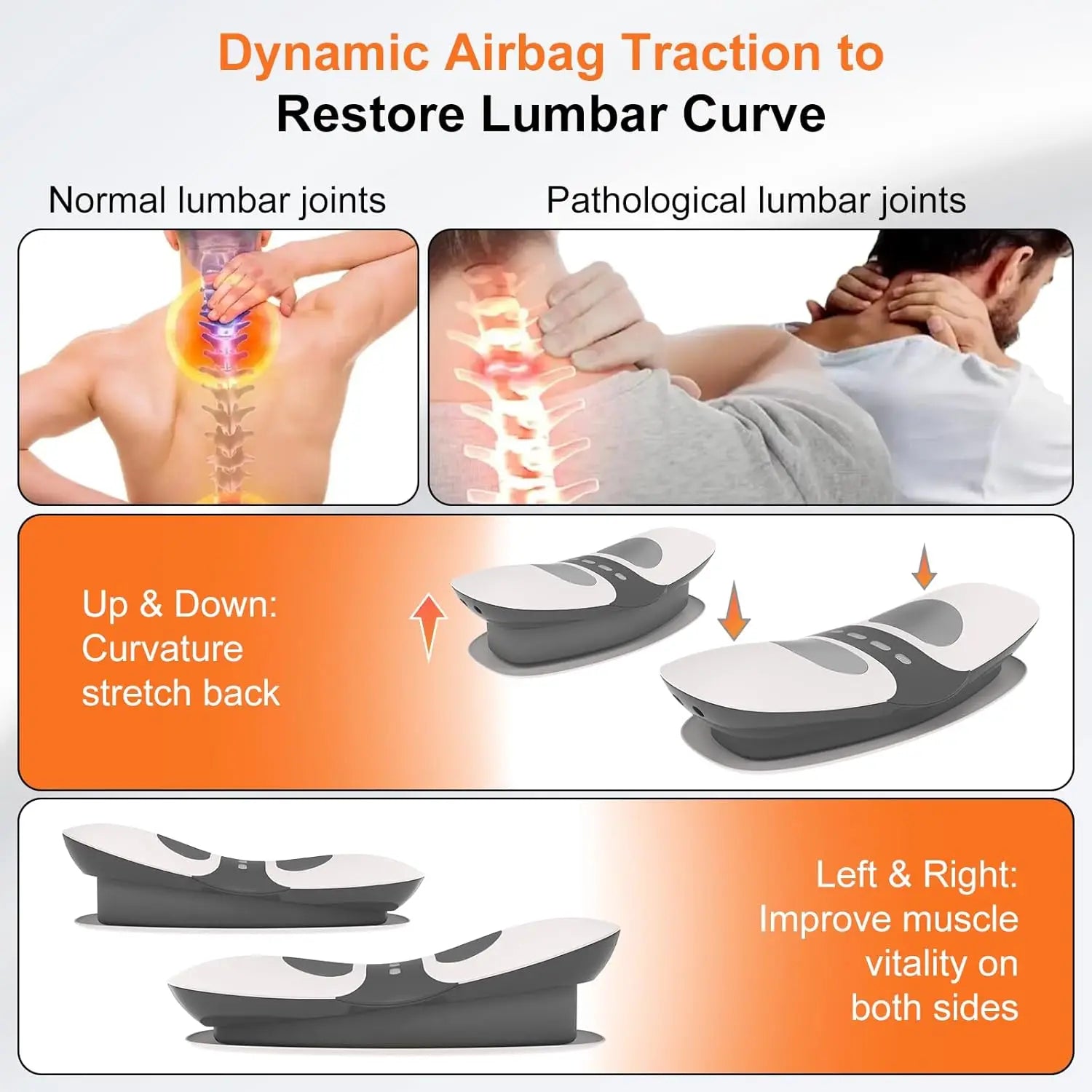 Electric Lumbar Traction and Massage Device for Back Pain - 9