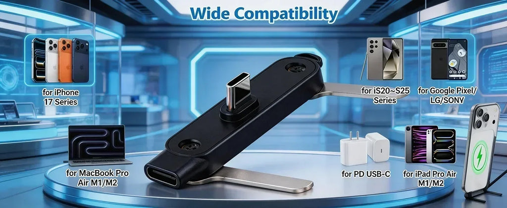 2-in-1 Fast Charging Cable with Built-in Foldable Phone Stand