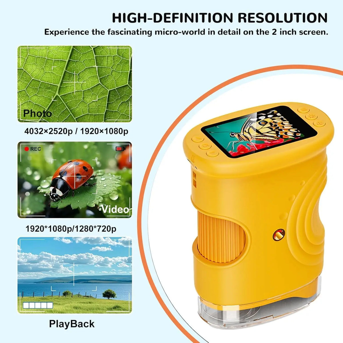 Digital Handheld Microscope for Kids
