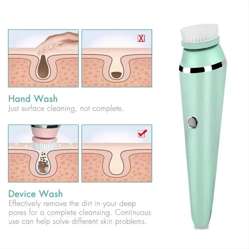 4-in-1 Electric Rotating Facial Cleansing Brush