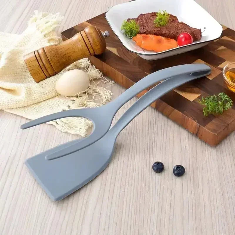 2-in-1 Non-Stick Spatula and Kitchen Tongs for Cooking