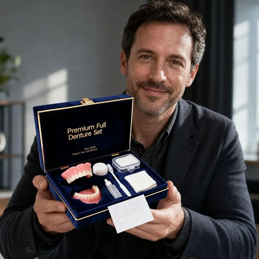 Temporary Comfort Fit Full Denture Set for Instant Smile