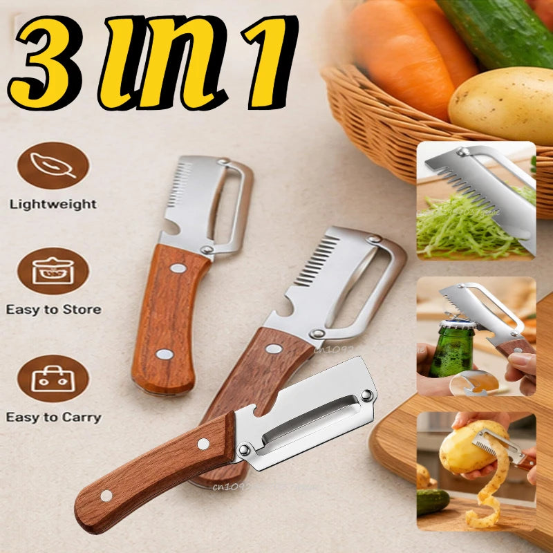 3-in-1 Multifunction Vegetable Peeler and Kitchen Tool