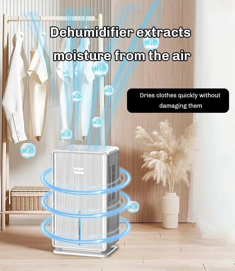 Compact Quiet Electric Dehumidifier for Home and Basement - 11
