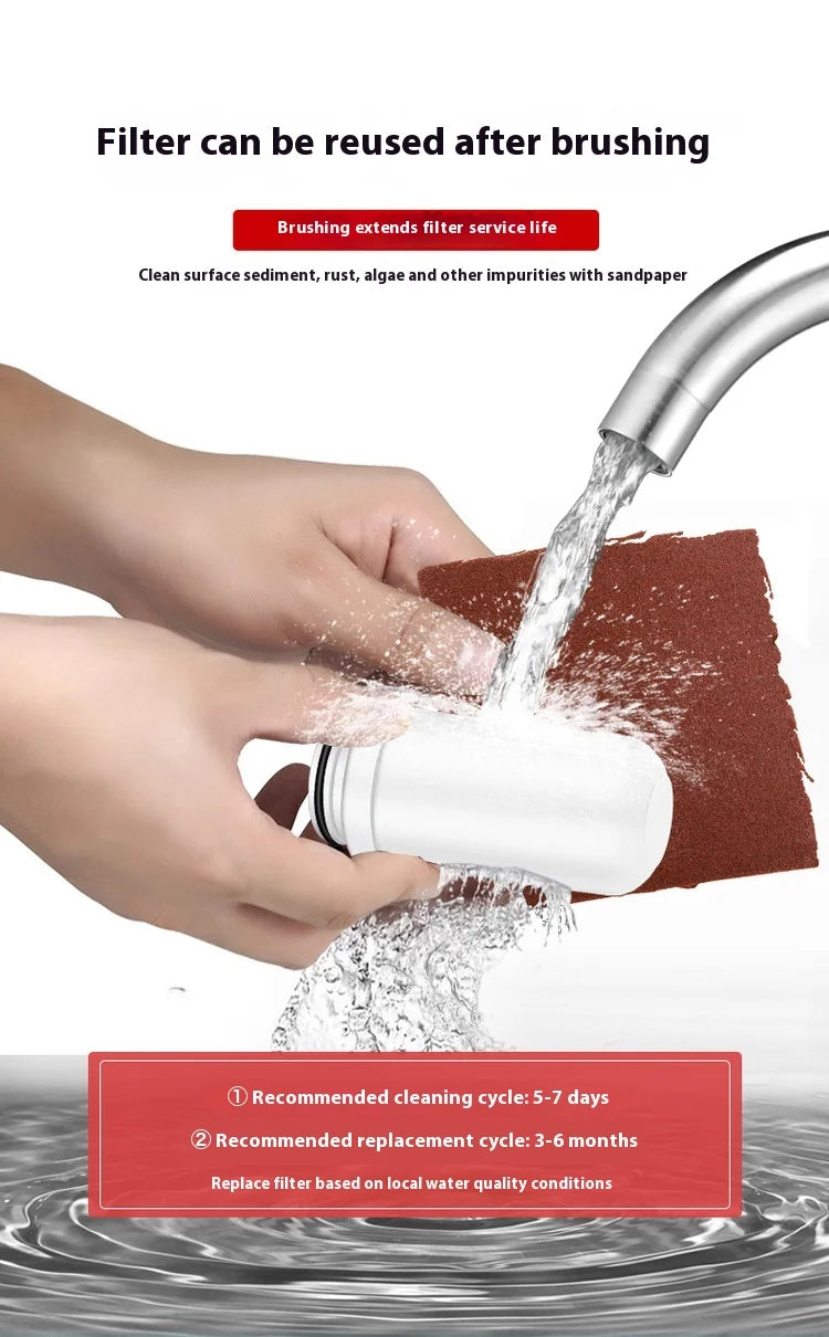 Universal Faucet Mounted Kitchen Water Purifier Filter