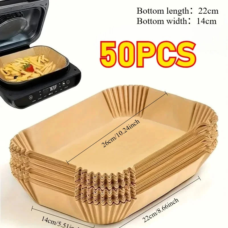 Rectangular Disposable Air Fryer Parchment Paper Liners