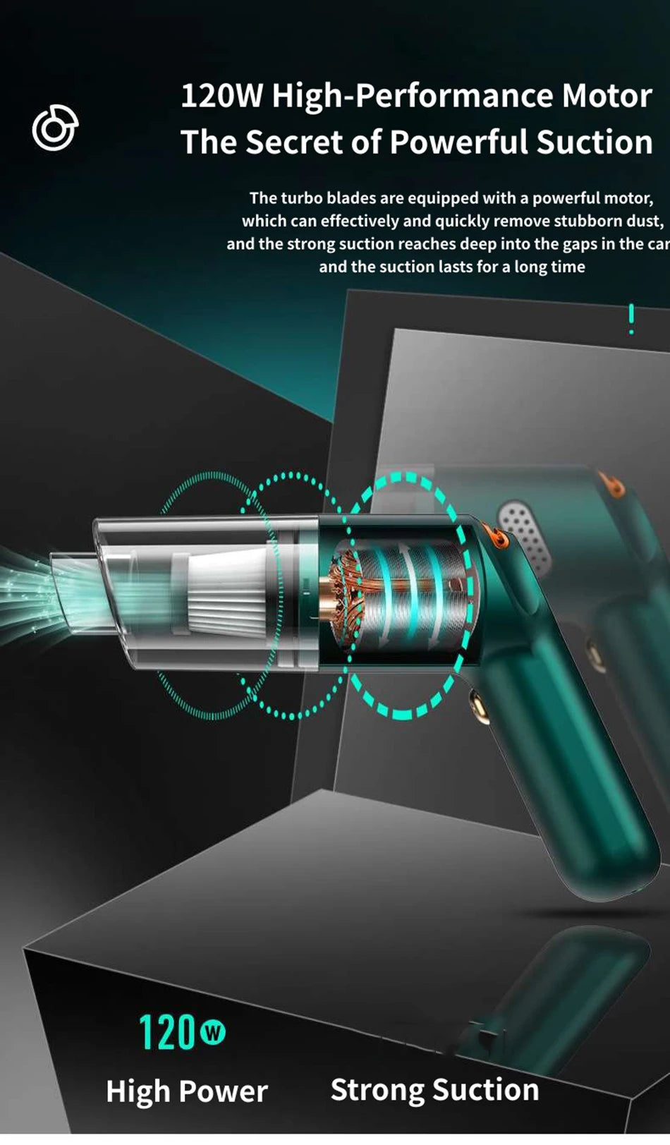 Portable Wireless Handheld Vacuum for Car and Home