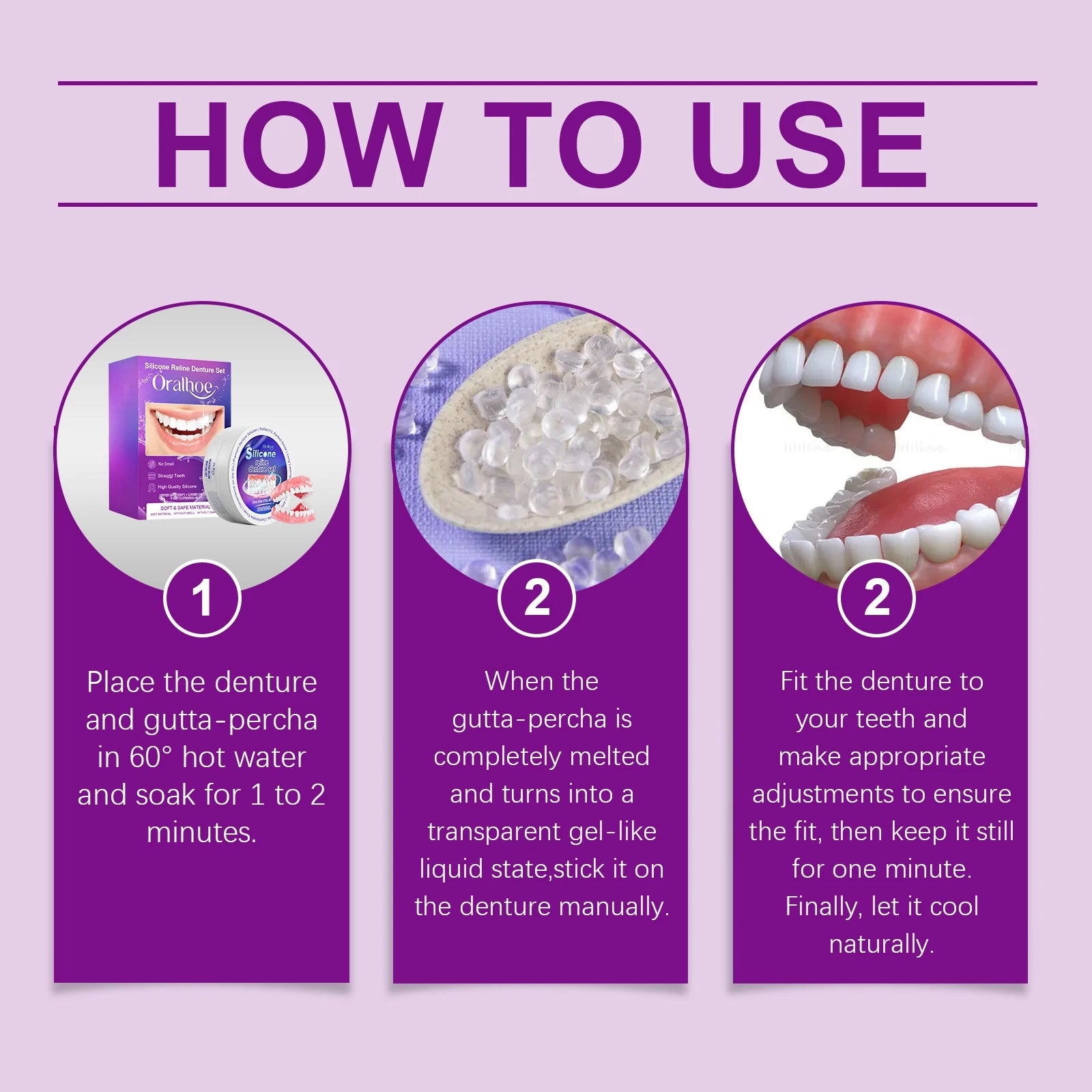 Silicone Reline Denture Set for Natural Smile and Comfortable Fit - 15