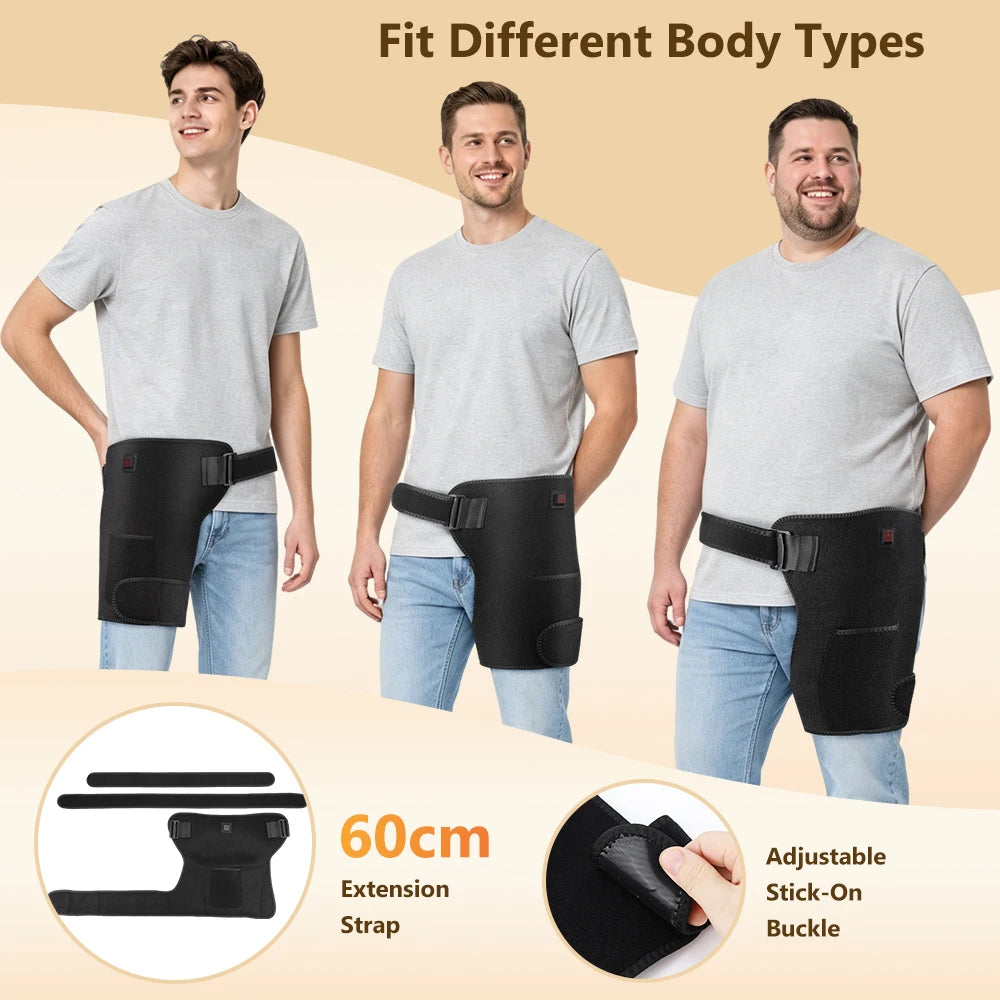 Red Light Therapy Heated Hip and Thigh Support Wrap