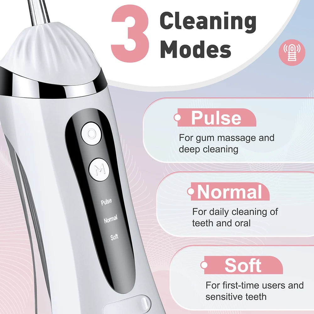 Portable Rechargeable Electric Water Flosser for Teeth Deep Cleaning