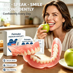 Instant Snap-On Silicone Cosmetic Dentures Set
