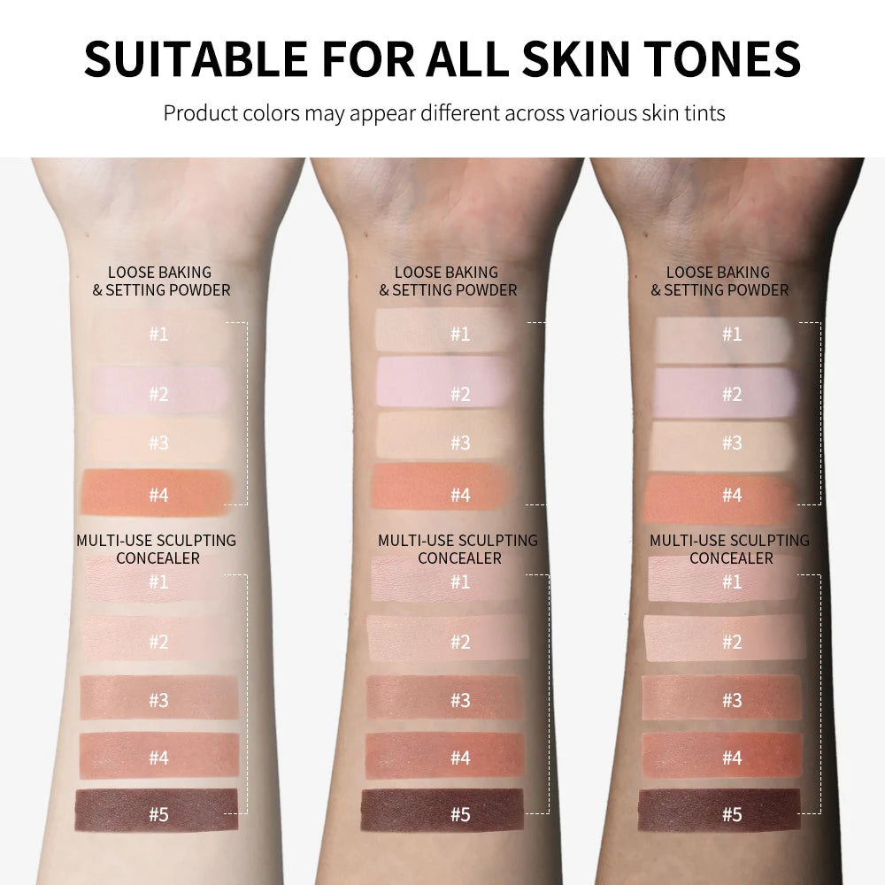 Matte Face Concealer and Setting Powder Makeup Set