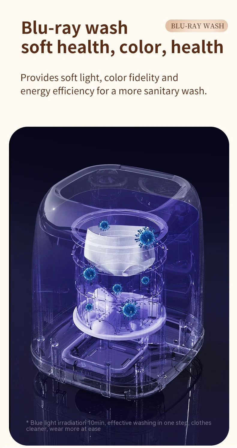 Portable Mini Washing Machine for Underwear and Small Clothes