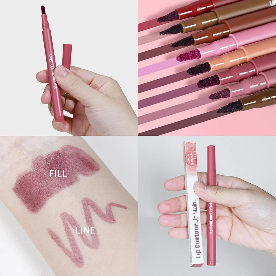 Waterproof Ballpoint Felt Tip Lip Liner Stain