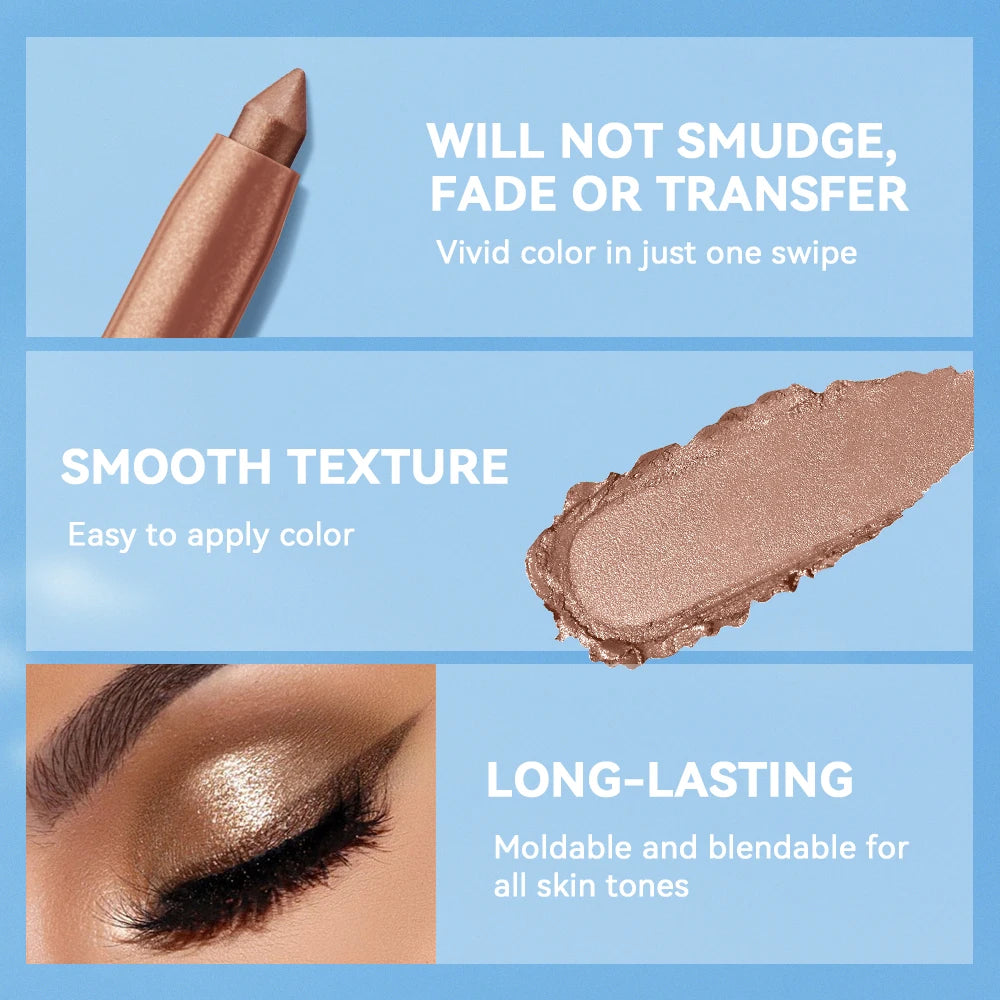 Creamy Eyeshadow Stick for Long-Lasting Shimmer Eye Makeup