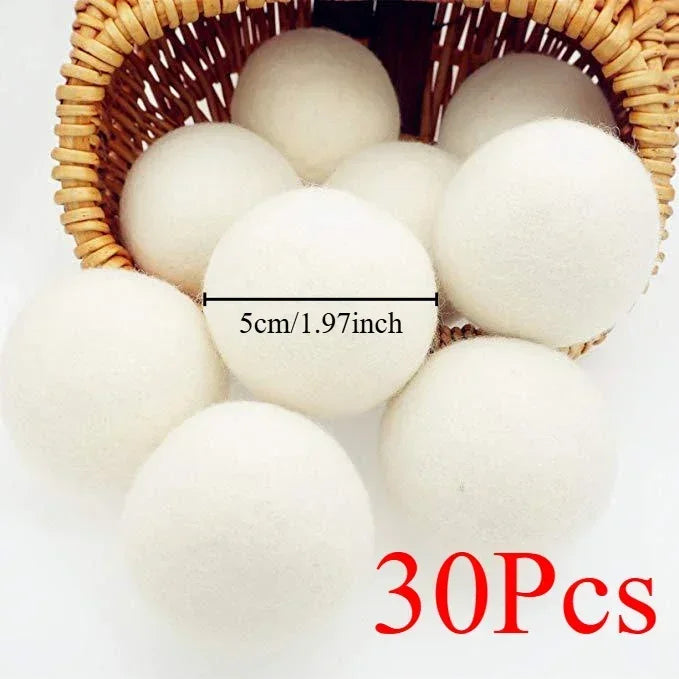 Reusable Wool Dryer Balls for Natural Fabric Softening