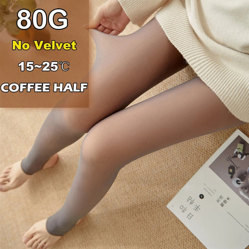 Thermal Fleece Lined Skin Effect Tights for Women