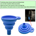 Collapsible Silicone Funnel for Car Oil and Fluid Changes