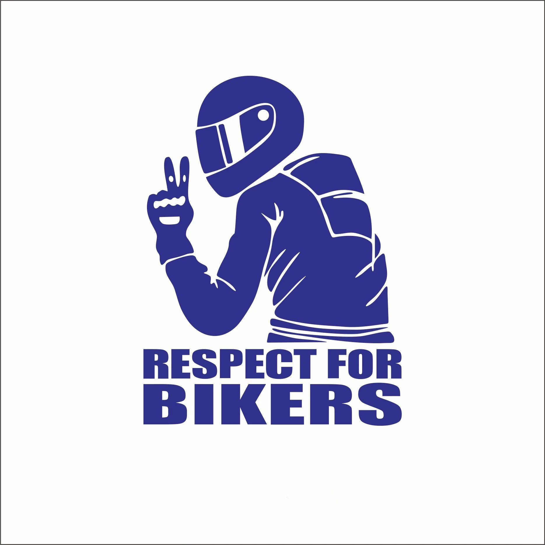 Reflective Biker Helmet Decal for Motorcycles and Cars - 19