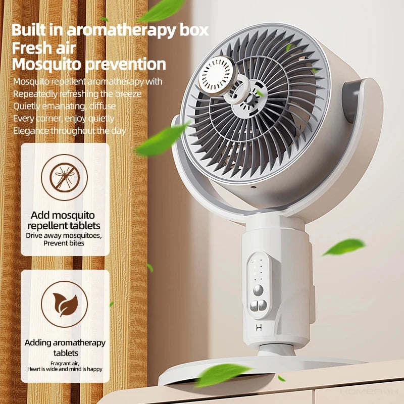 360 Degree Quiet Adjustable Standing Air Circulation Fan