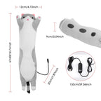 USB Heated Cat Plush Pillow with 5 Heat Settings and Timer