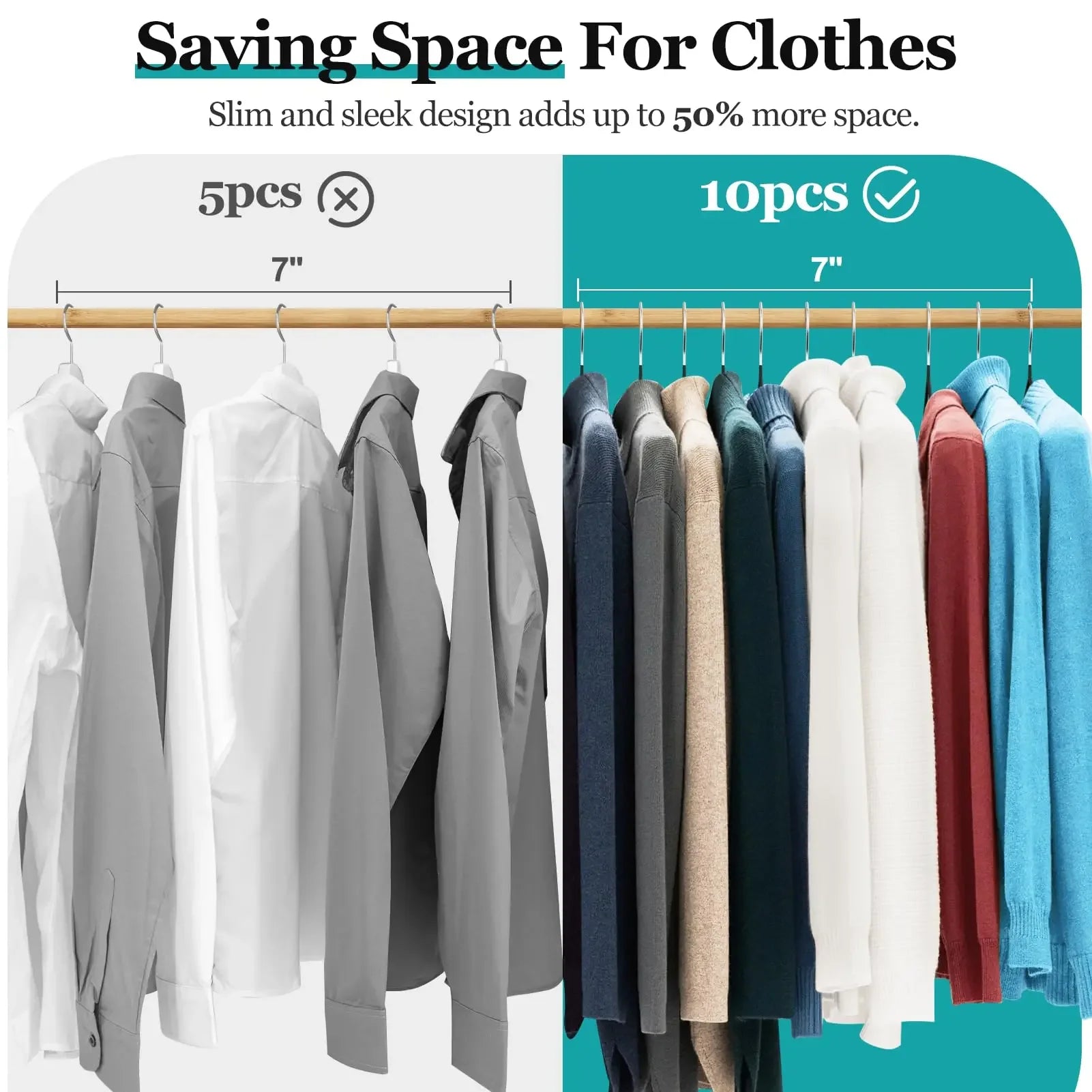 Non-Slip Heavy Duty Clothes Hangers for Closet Organization - 11
